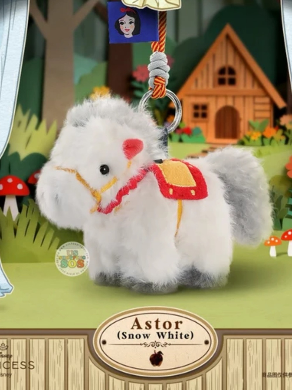 52toys Snow White horse Astor plush keychain